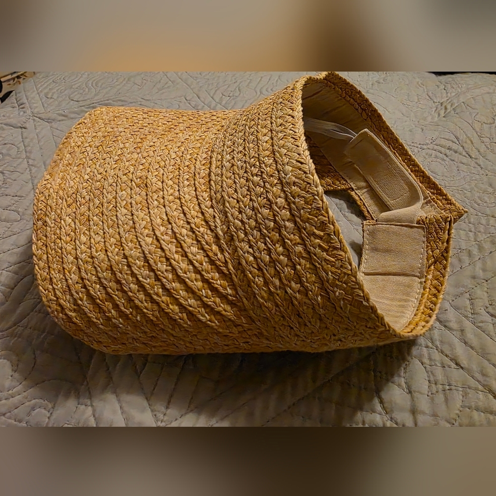 Furtalk Wide Brim Straw Visor - Picture 2 of 4